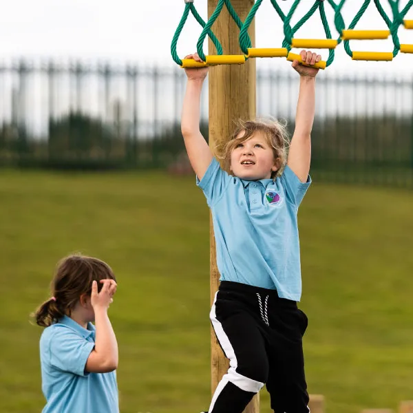 Pupils on the hanging bars
